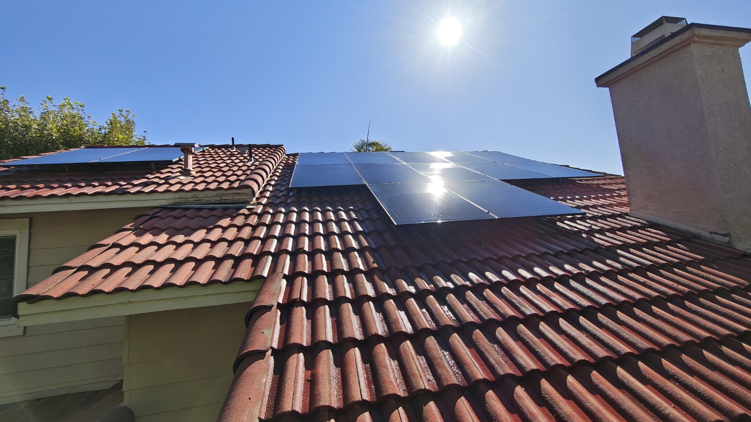 Clean solar panel surface after service