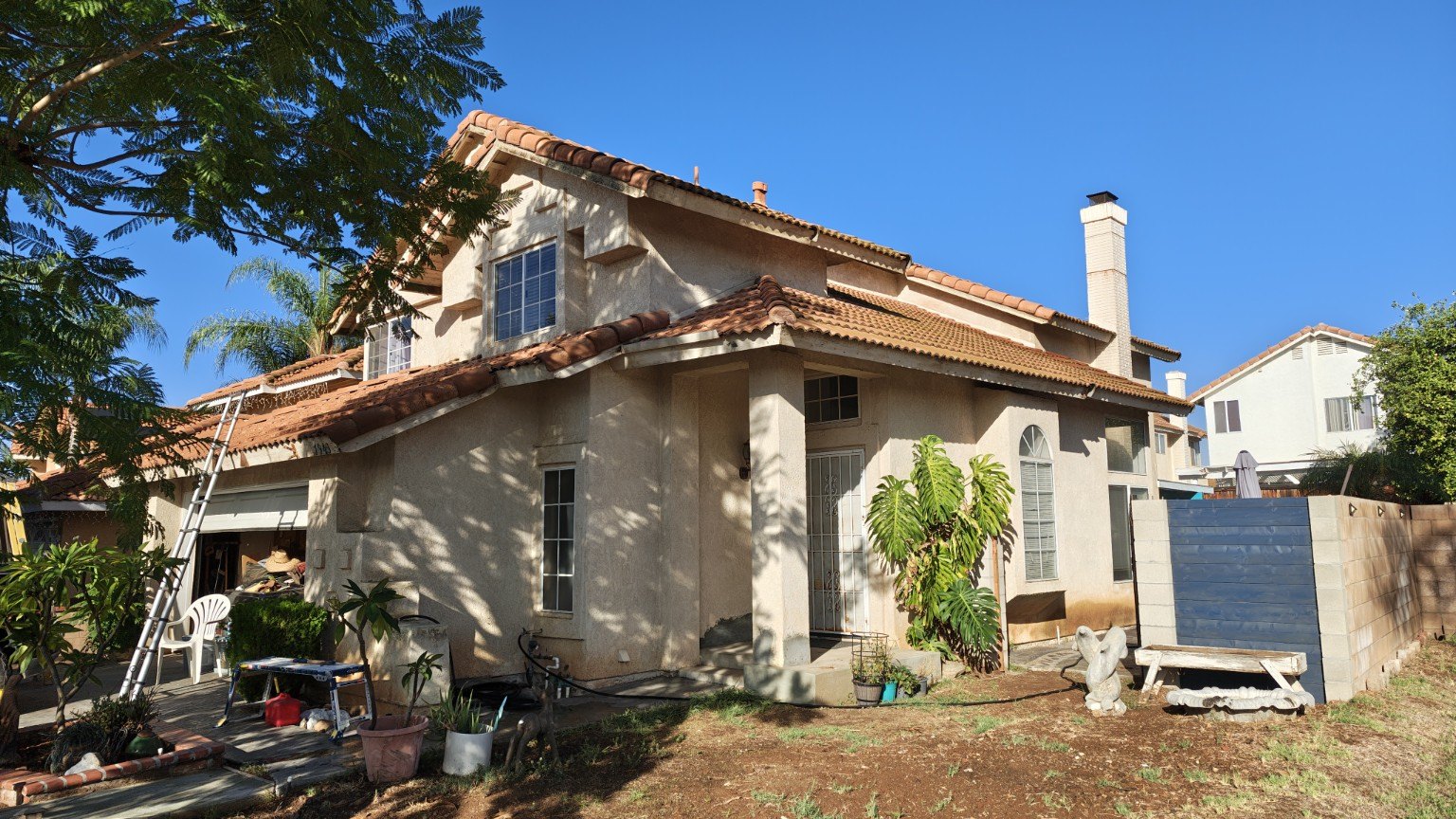 Weathered exterior before painting — view 3